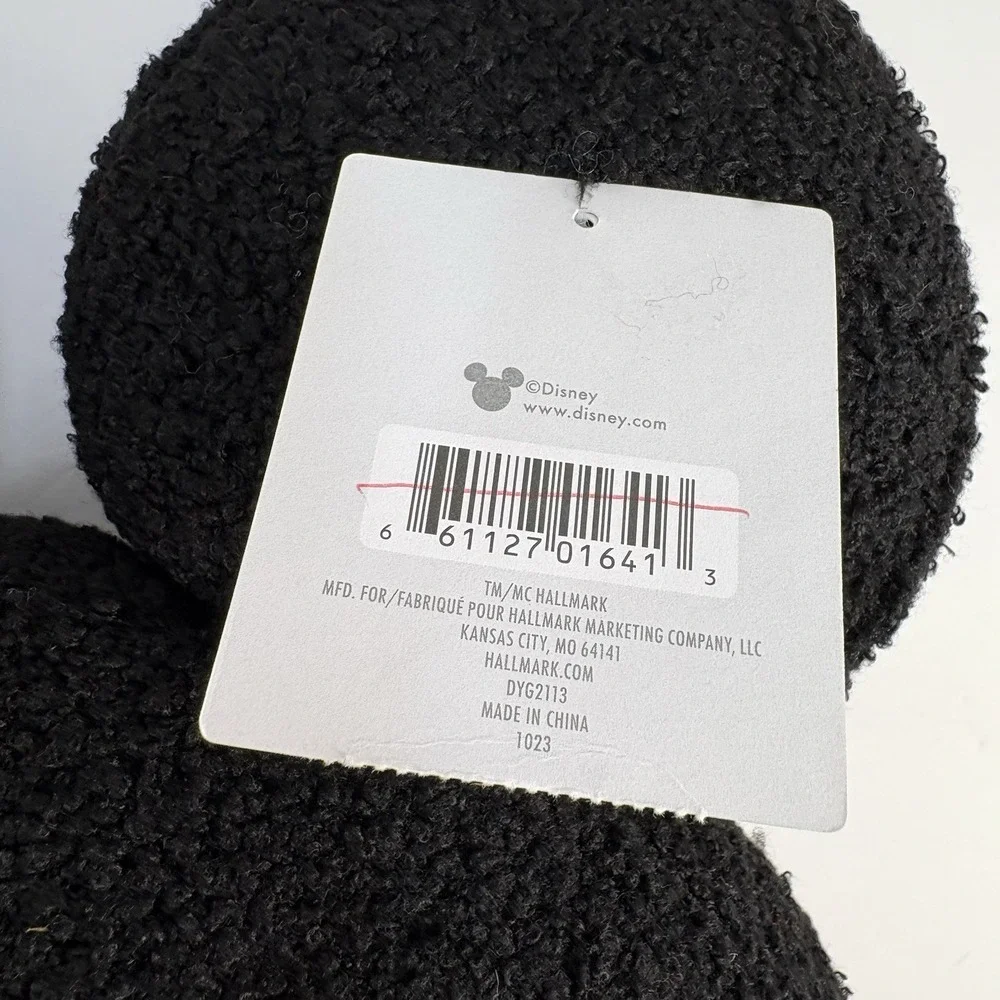 Hallmark Disney Mickey Mouse Head Pillow Cushion Red Black 2023 DYG2113